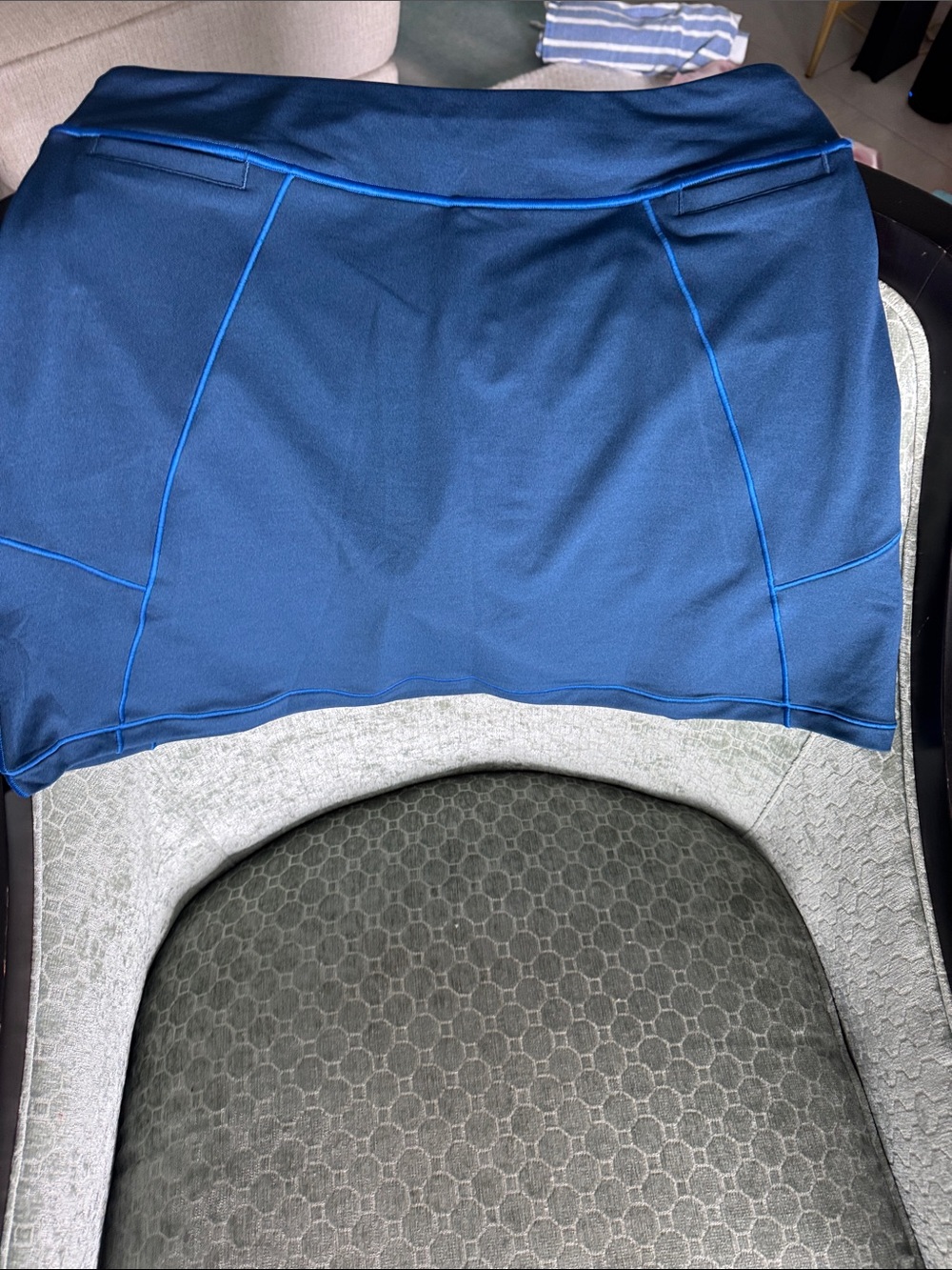 Peter Millar Navy Skort with Bright Blue Piping XL - NWT